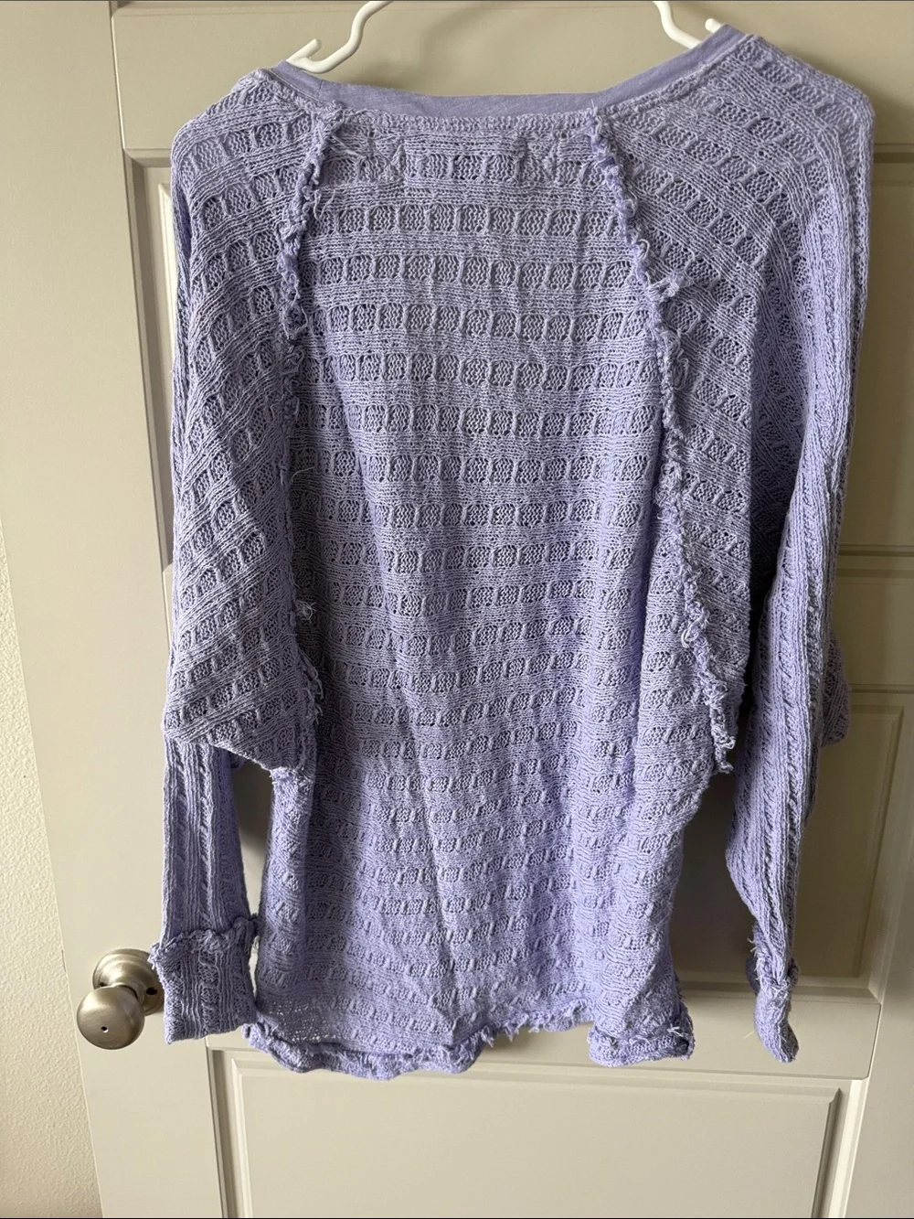 FREE PEOPLE WE THE FREE THIEN’S. HACCI PURPLE TEXTURED KNIT SWEATER
